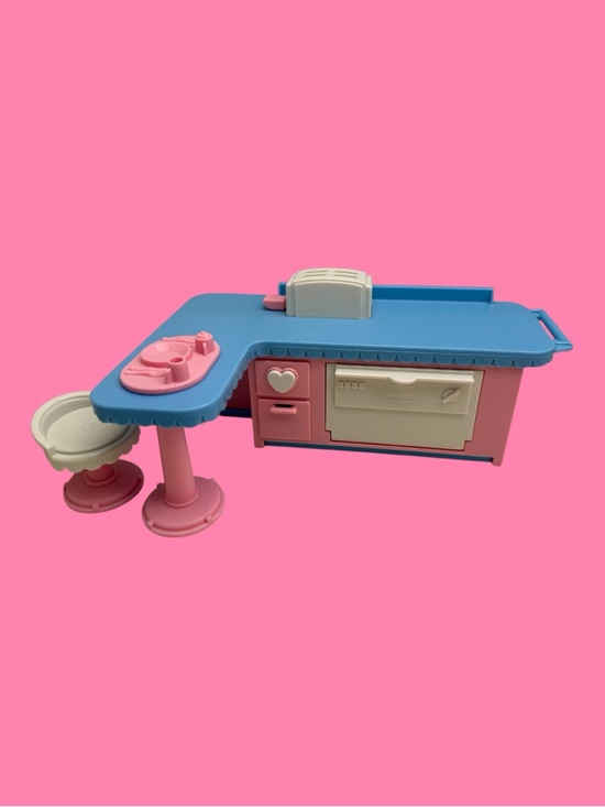 Playskool Other - Vintage Playskool Play Around Dollhouse Series Kitchen Island Dishwasher Toaster